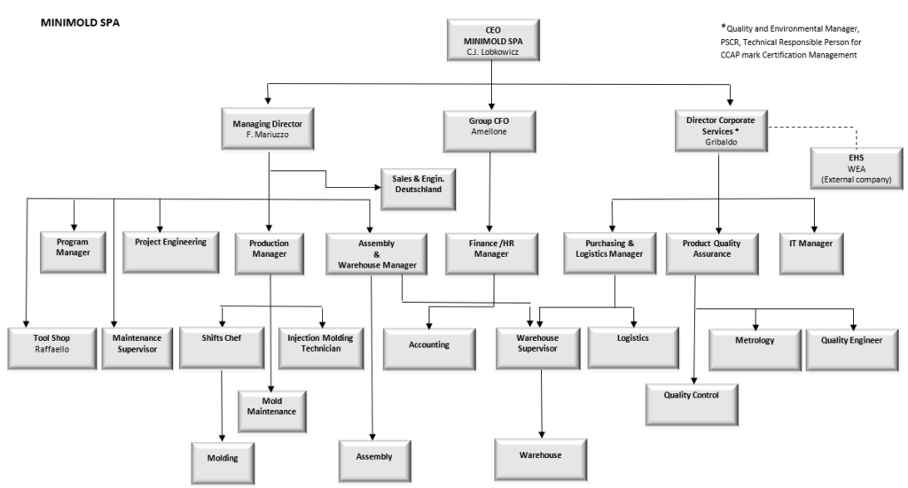 Minimold Organization Chart